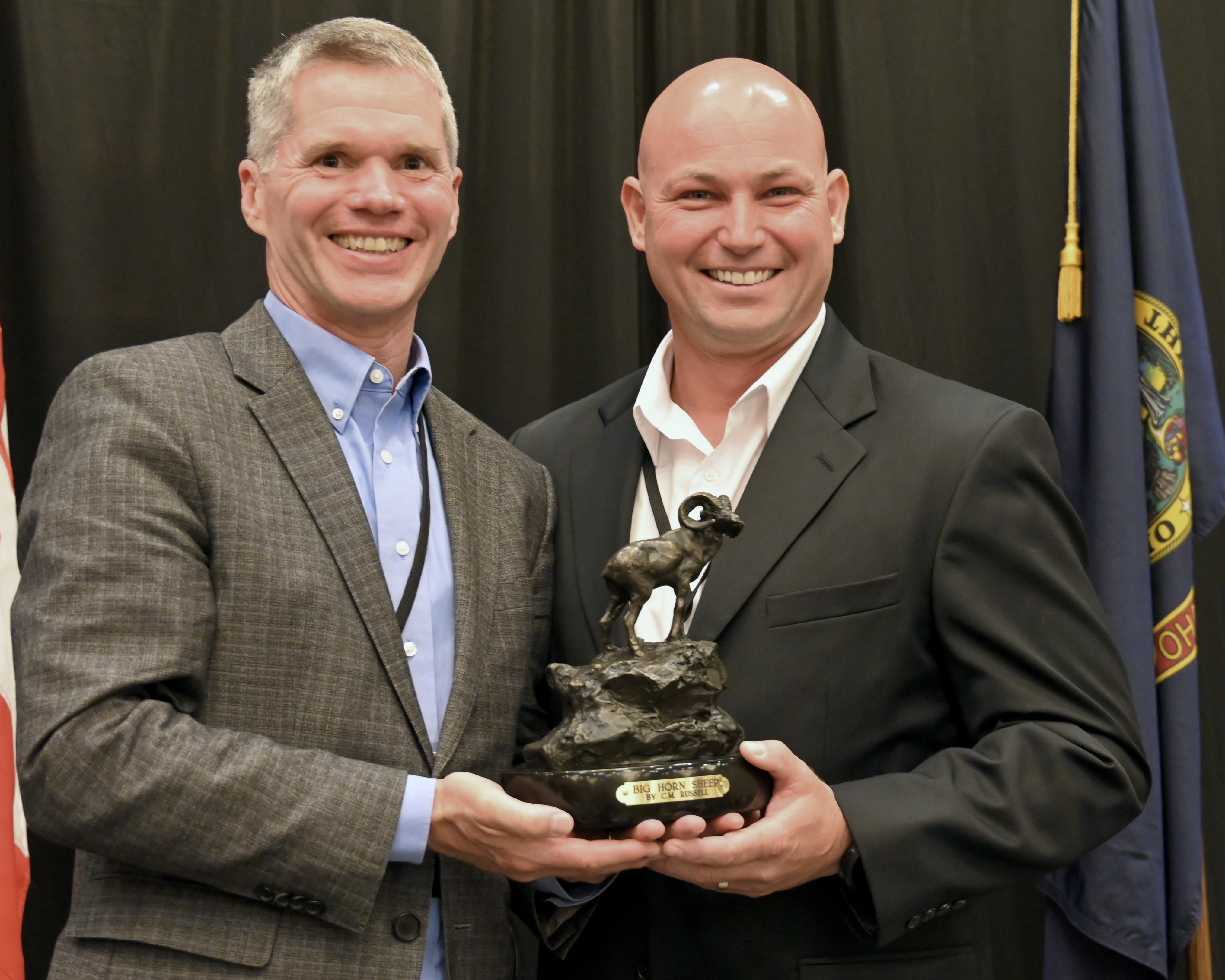 Logan Garber receiving Pogue-Elms Wildlife Officer of the Year Award.JPG
